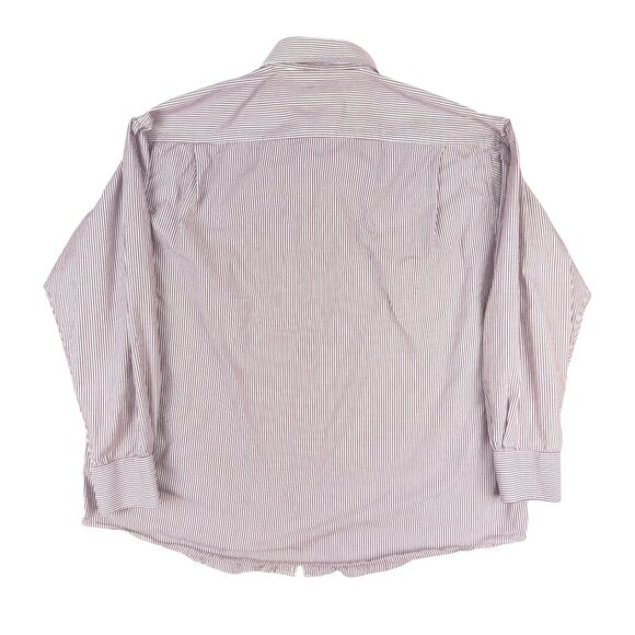 NAUTICA Classic Fit Striped  Long Sleeve Red/White Dress Shirt 18 34/35 - Picture 2 of 4